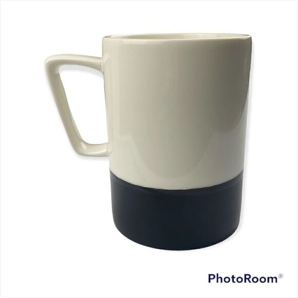 Starbucks Two Tone BLACK Rectangular Handle Mug - Picture 1 of 11